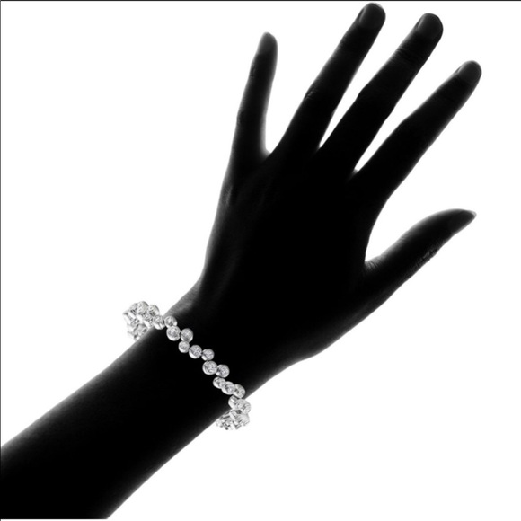 Lesa Michele CZ bubble style tennis bracelet 7.5 - Picture 3 of 14